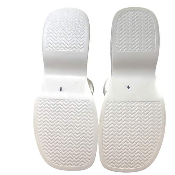 Eettaro White Platform Sandals Size 9 - Picture 4 of 7